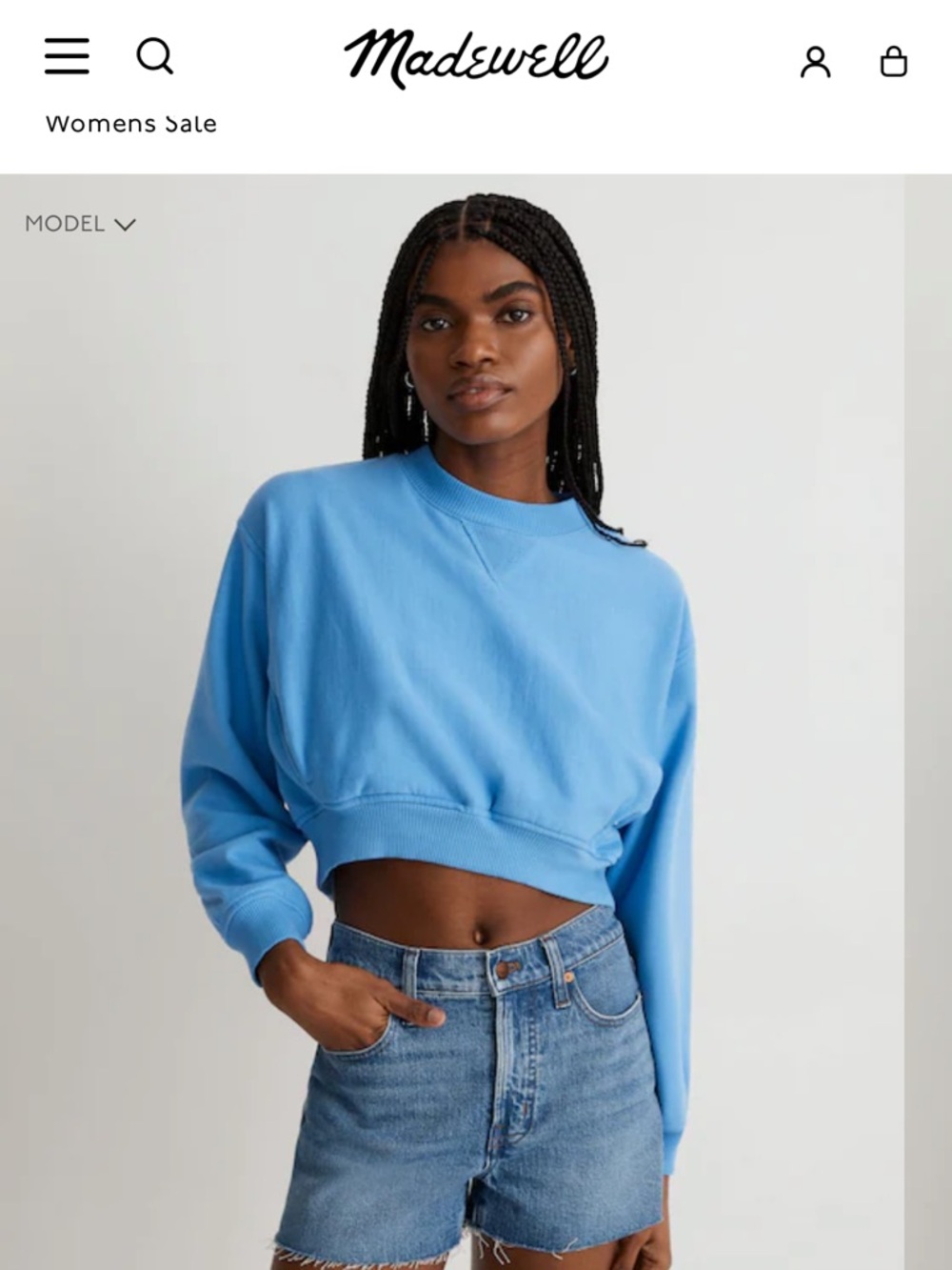 Madewell-The Perfect Jean Short size 27